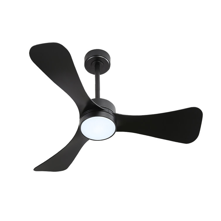 42'' Black Ceiling Fan with Light and Remote