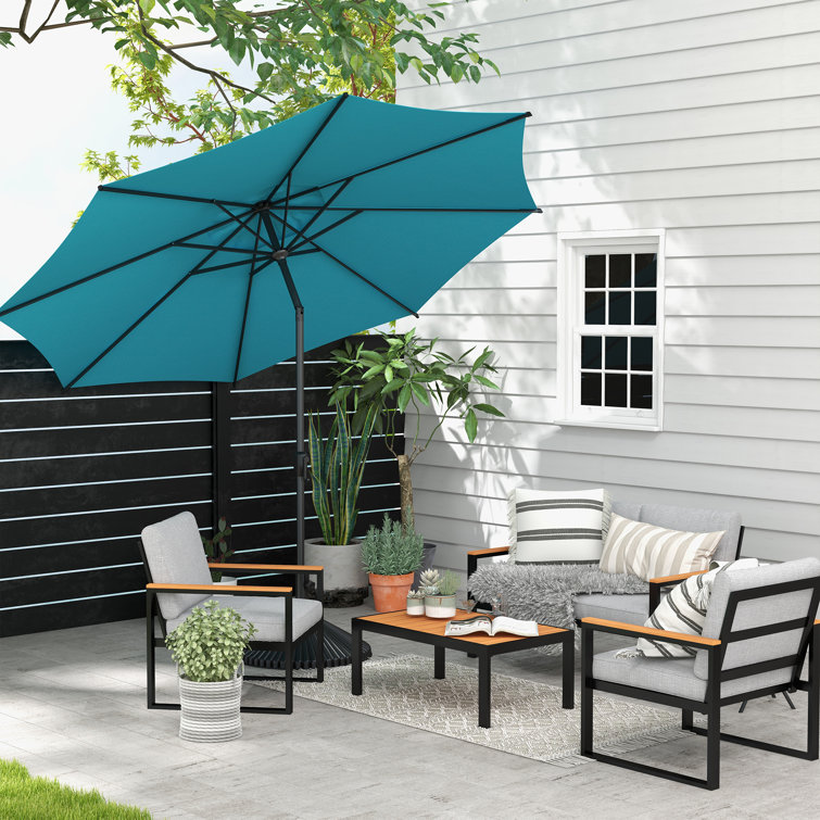 Lyon 108" Light Blue Steel Market Umbrella