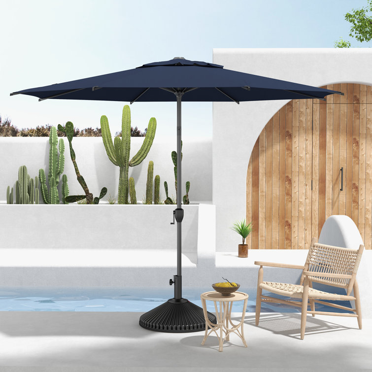 Lyon 9FT Dark Blue Polyester Outdoor Patio Umbrella