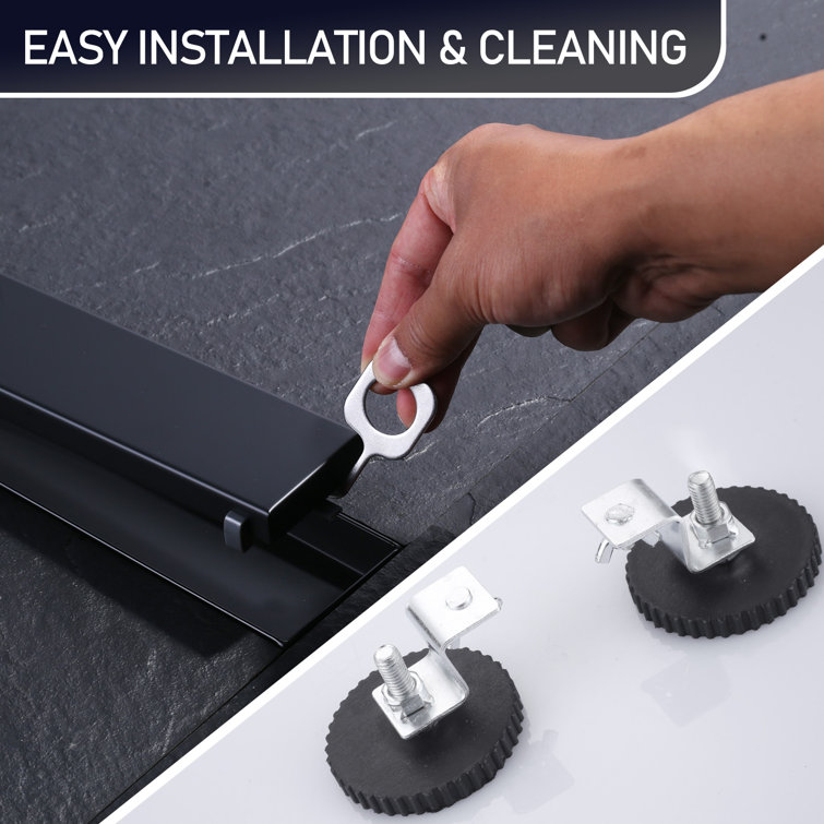 32-Inch Matte Black Stainless Steel Linear Shower Drain