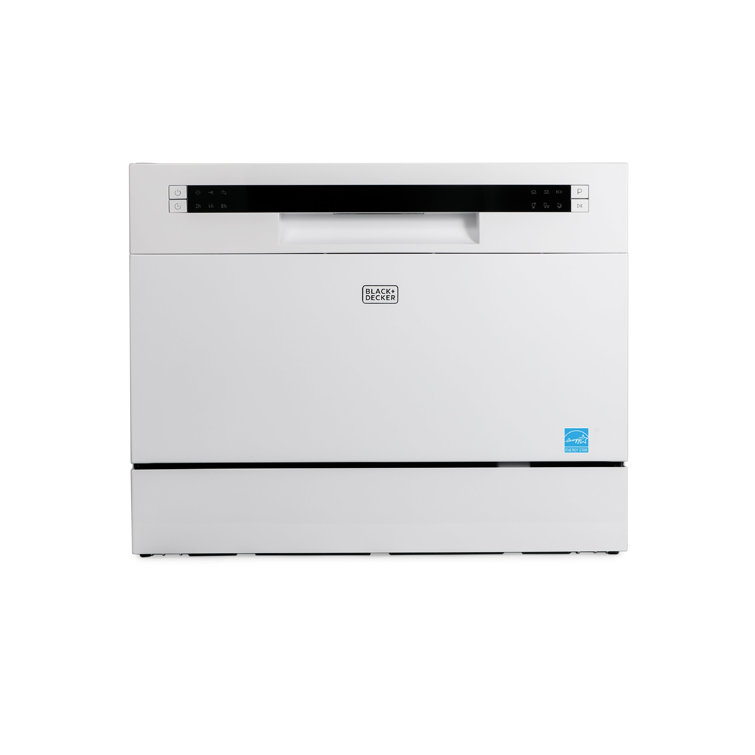 White Stainless Steel Portable Countertop Dishwasher for RV