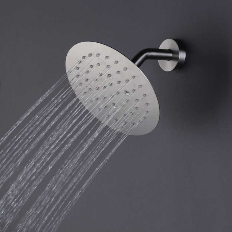 Large Brushed Nickel Wall Mounted Rain Shower Head