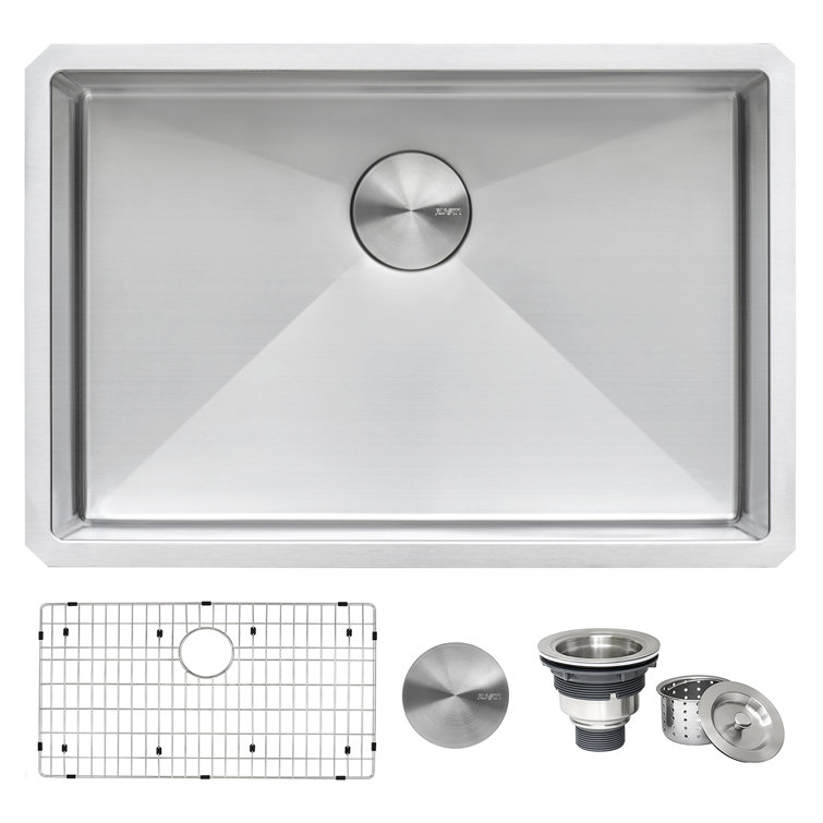 28-Inch Stainless Steel Drop-In Single Bowl Kitchen Sink