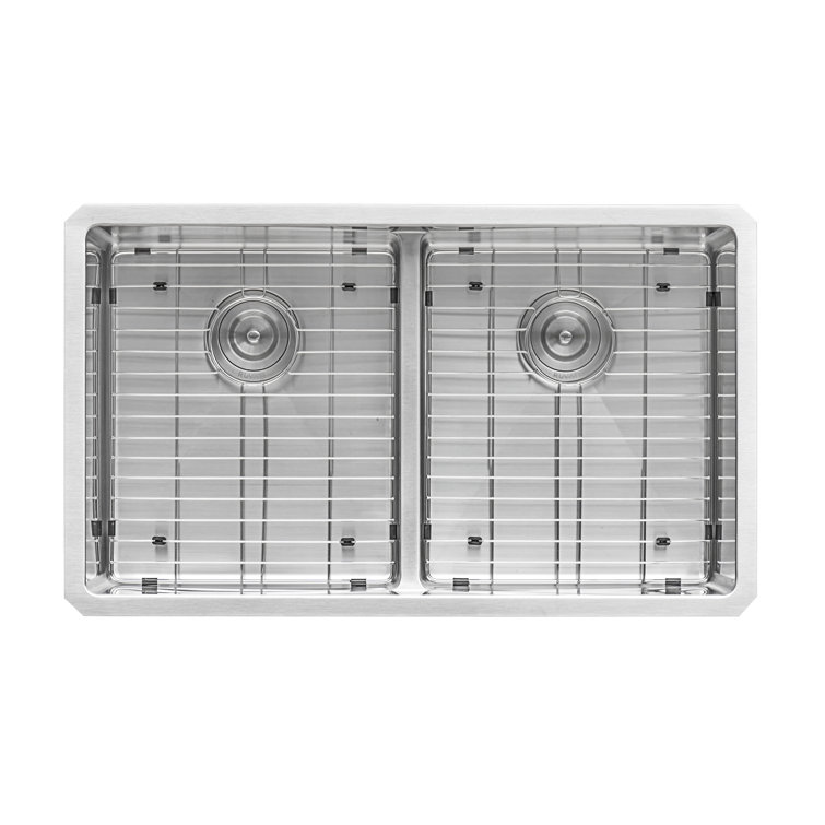 32-inch Stainless Steel Double Bowl Drop-in Kitchen Sink