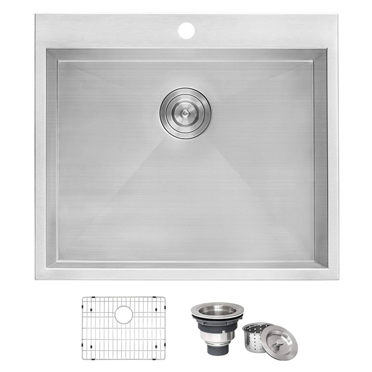 Ruvati 22" x 22" Stainless Steel Drop-In Utility Sink