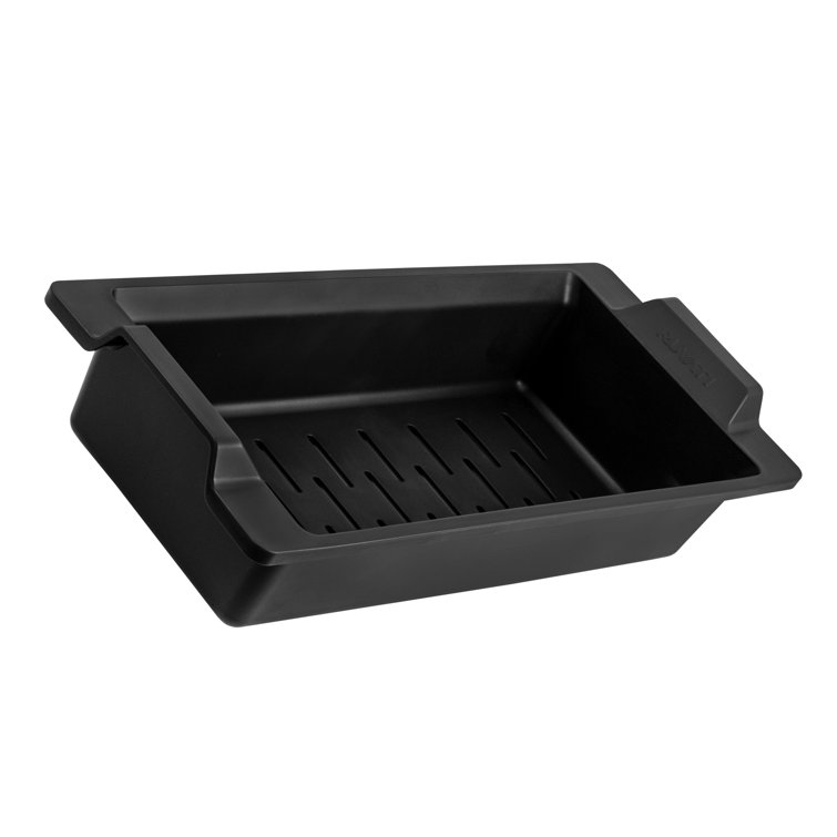 Black Composite Workstation Sink Colander with Handles