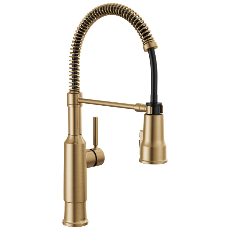 Champagne Bronze Pull-Down Sprayer Kitchen Faucet