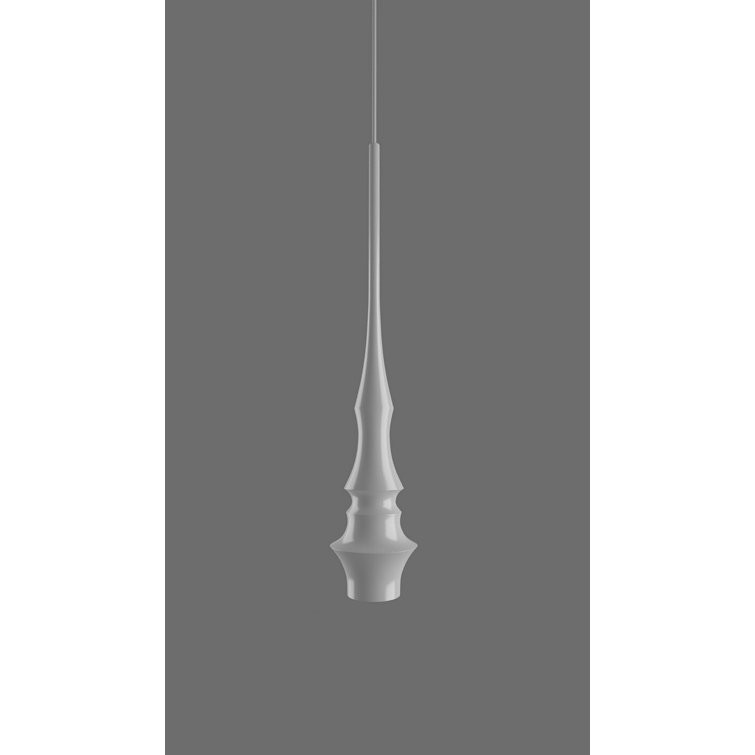 Slend 02 Matte White Aluminum LED Pendant Light