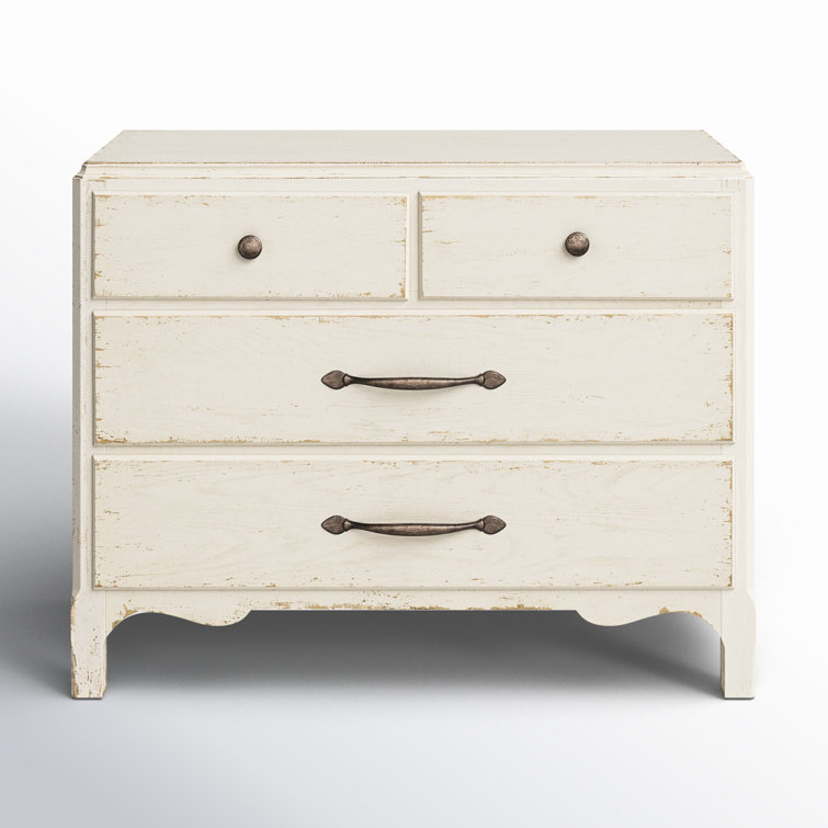 Rustic White Oak 4-Drawer Soft Close Chest