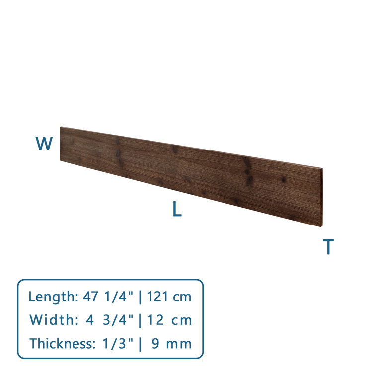47.25" Mixed Dark Solid Pine Barn Wood Wall Planks