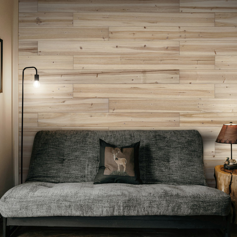 Natural Oak Solid Wood Wall Planks Decorative Paneling Set