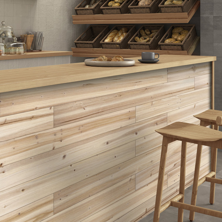 Natural Oak Solid Wood Wall Planks Decorative Paneling Set
