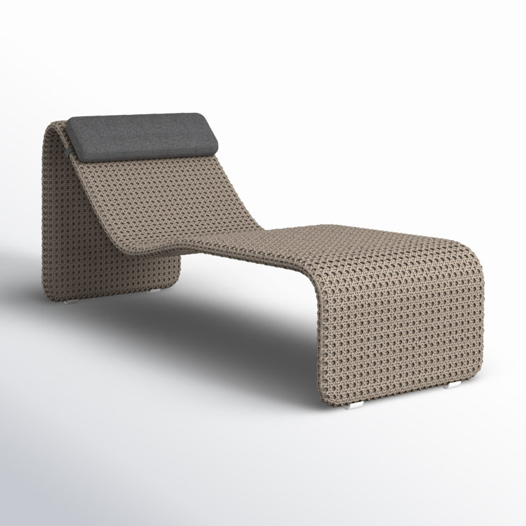 Breckin 27.5'' Outdoor Wicker Chaise Lounge