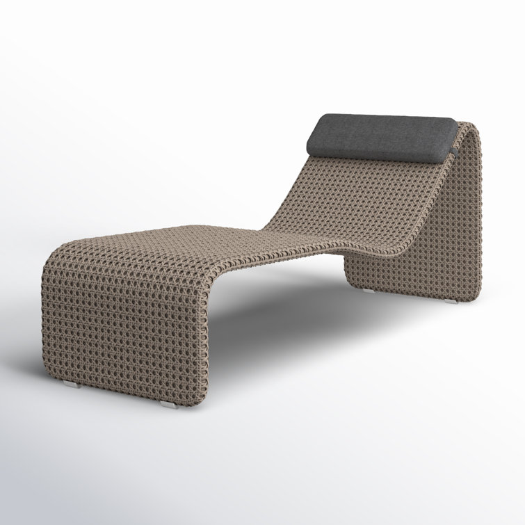 Breckin 27.5'' Outdoor Wicker Chaise Lounge