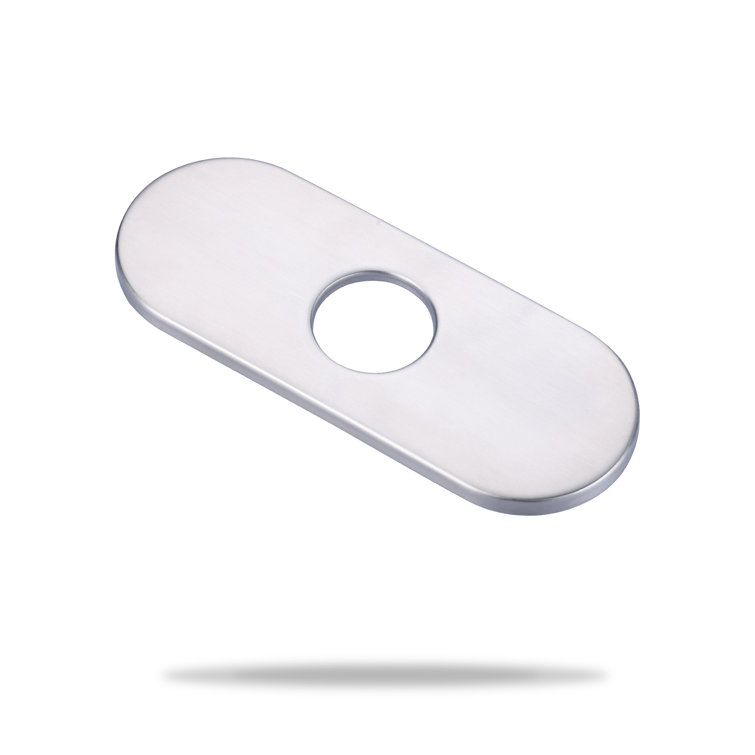 6.3-Inch Brushed Nickel Stainless Steel Escutcheon Plate