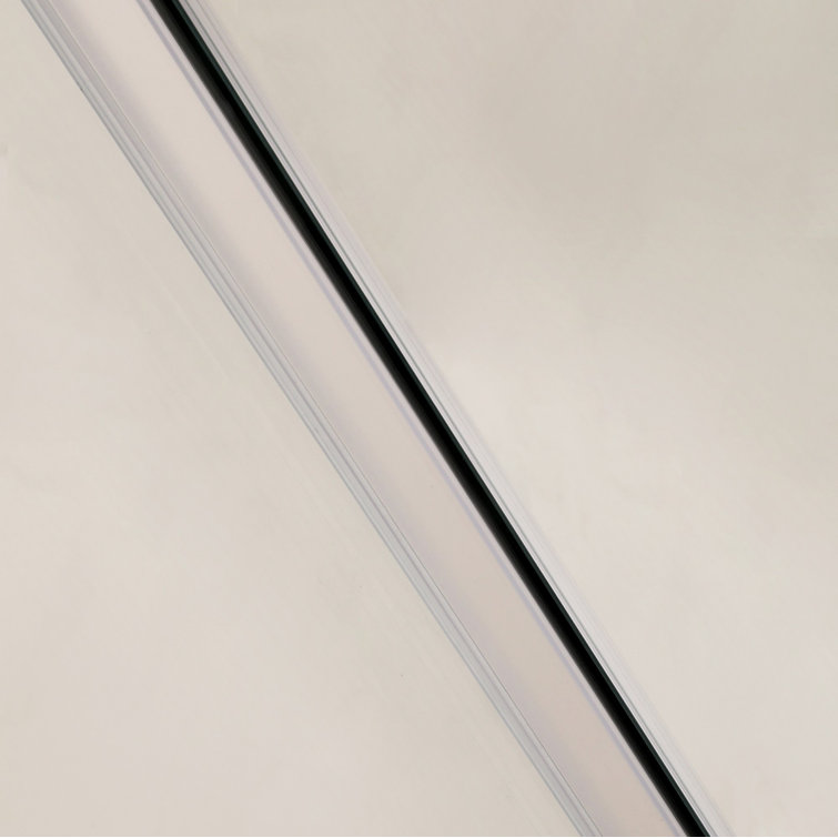 48"W x 76"H Chrome Sliding Shower Door with Tempered Glass
