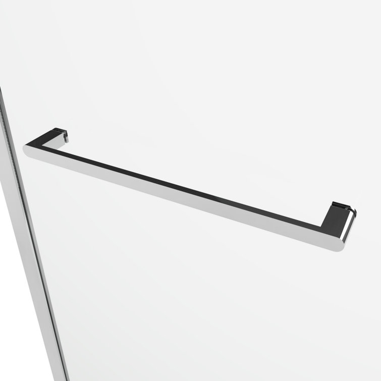 60" Frameless Sliding Glass Shower Door with Chrome Hardware