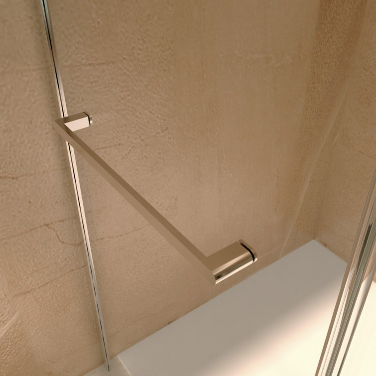 60" Frameless Sliding Glass Shower Door with Chrome Hardware
