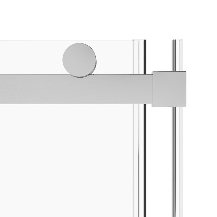 60" Frameless Sliding Glass Shower Door with Chrome Hardware