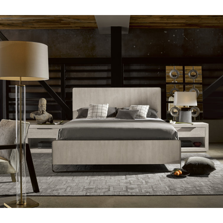 Quartz Gray Oak 1-Drawer Nightstand with Open Shelf