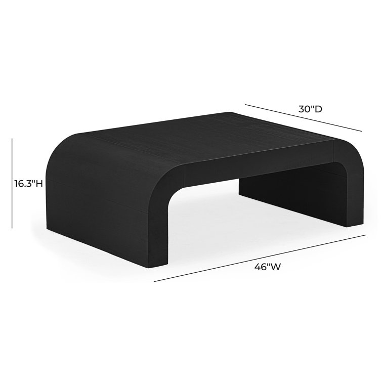 Hump Black Acacia Wood Modern Coffee Table