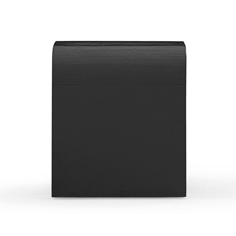 Modern Black Acacia Square Side Table