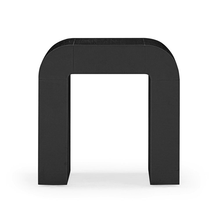 Modern Black Acacia Square Side Table