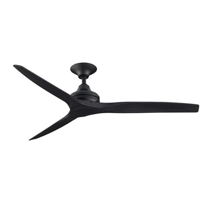 Sleek Matte Black 60" Energy Star Ceiling Fan with Remote