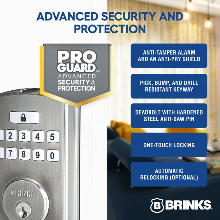 Satin Nickel Electronic Keypad Fingerprint Door Lock