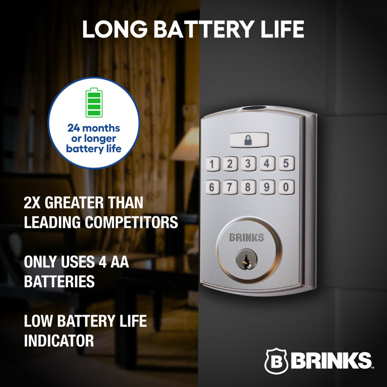 Satin Nickel Electronic Keypad Fingerprint Door Lock