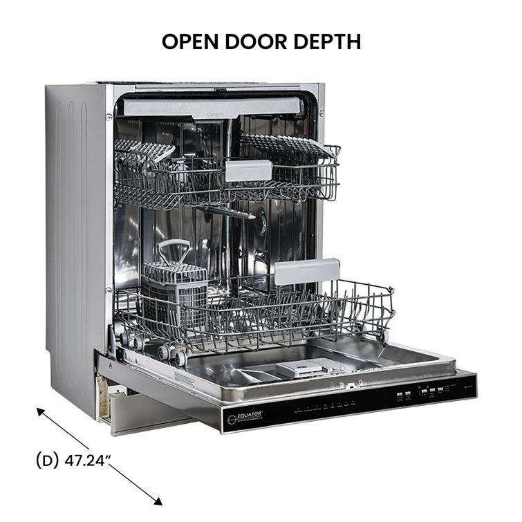 24" Stainless Steel Top Control Built-In Dishwasher with Third Rack
