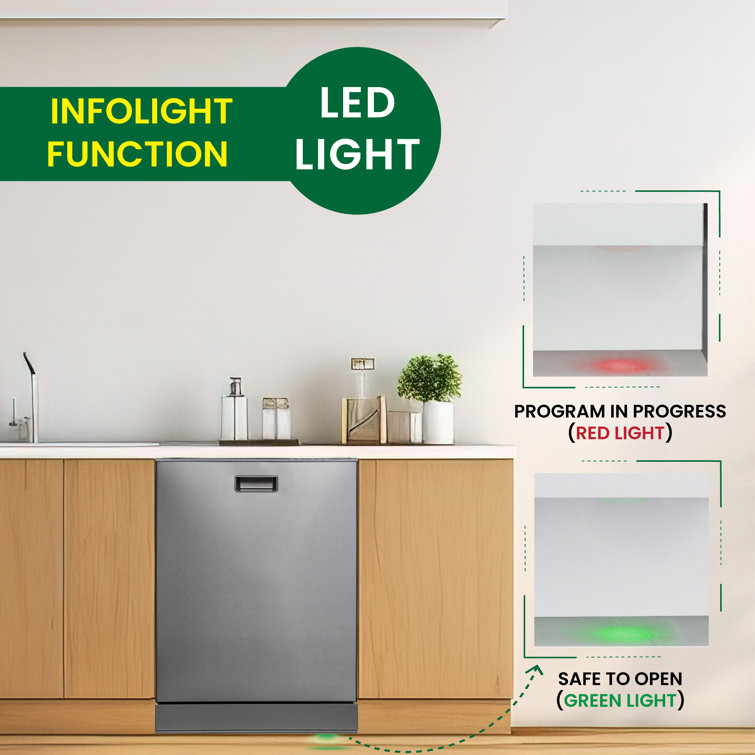 24" Stainless Steel Top Control Built-In Dishwasher with Third Rack