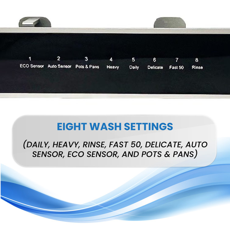 24" Stainless Steel Top Control Built-In Dishwasher with Third Rack