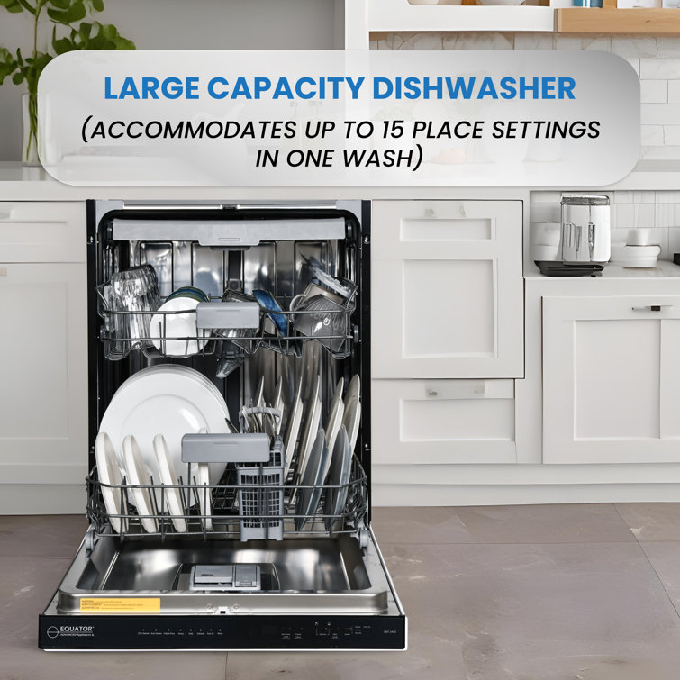Black 24-Inch Energy Star Top Control Dishwasher