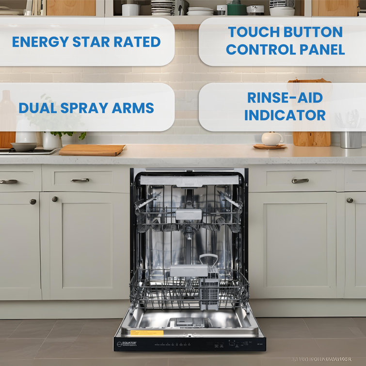 Black 24-Inch Energy Star Top Control Dishwasher