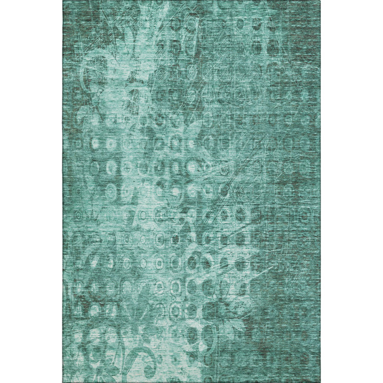 Handmade Red Synthetic Rectangular 5' x 7' Rug