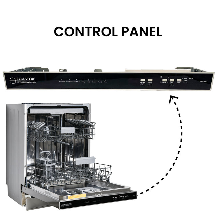 24" Stainless Steel Top Control Built-In Dishwasher with Third Rack