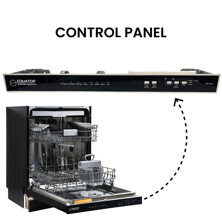Black 24-Inch Energy Star Top Control Dishwasher