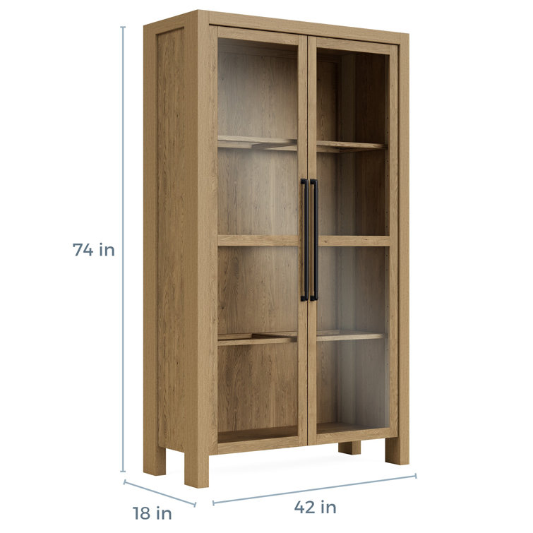 Laroche Natural Oak and Glass Display Cabinet