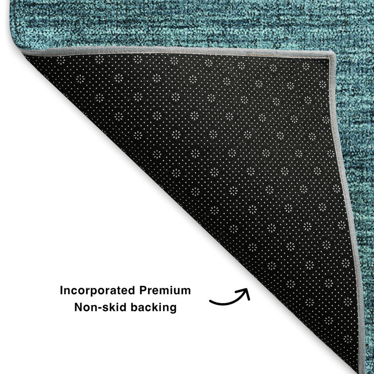Premium Brown Microfiber Ombre Washable Rug 2'6" x 3'10"