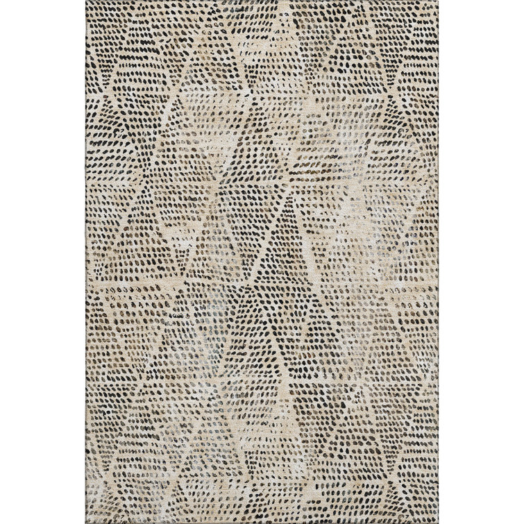 Red Diamond Synthetic Washable Non-slip Rectangular Rug 3' x 5'