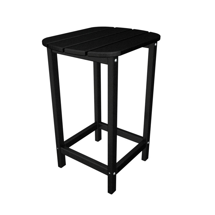 Black Recycled Plastic 26-Inch Counter Side Table