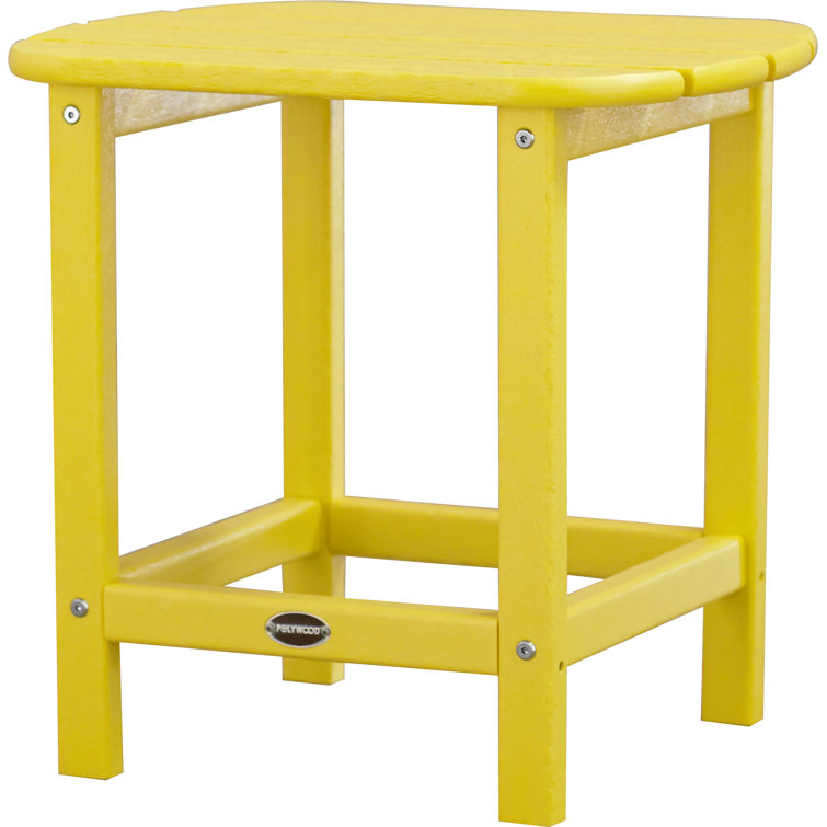 Lemon Yellow Polywood 18" Outdoor Side Table