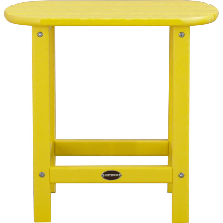 Lemon Yellow Polywood 18" Outdoor Side Table