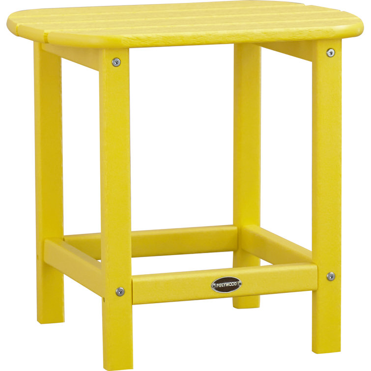 Lemon Yellow Polywood 18" Outdoor Side Table