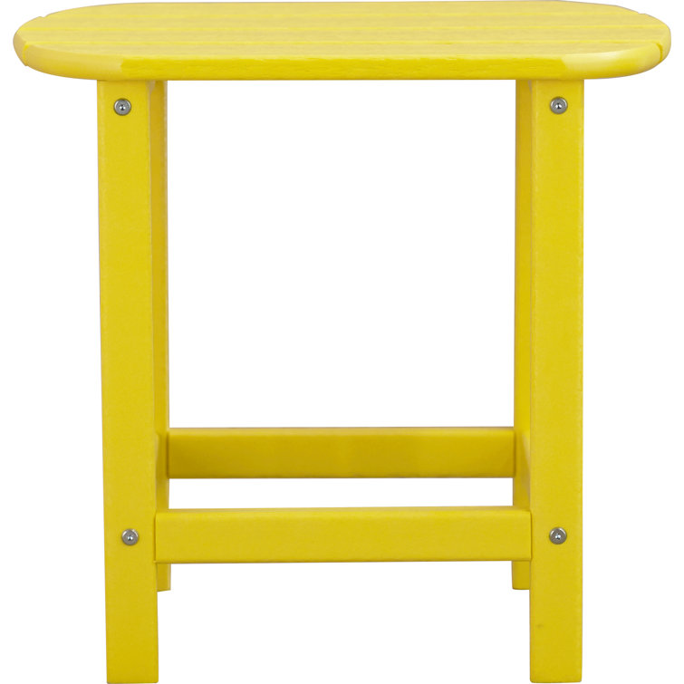 Lemon Yellow Polywood 18" Outdoor Side Table