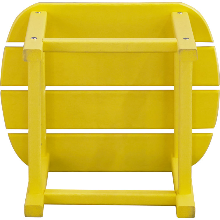Lemon Yellow Polywood 18" Outdoor Side Table