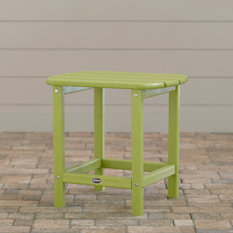 Long Island 18" Lime Green Polywood Side Table