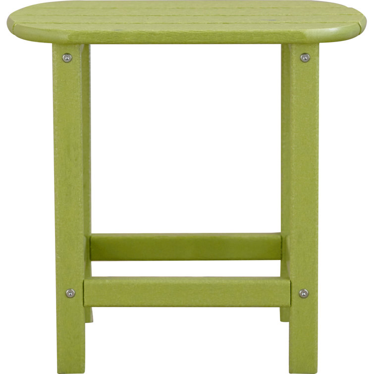 Long Island 18" Lime Green Polywood Side Table