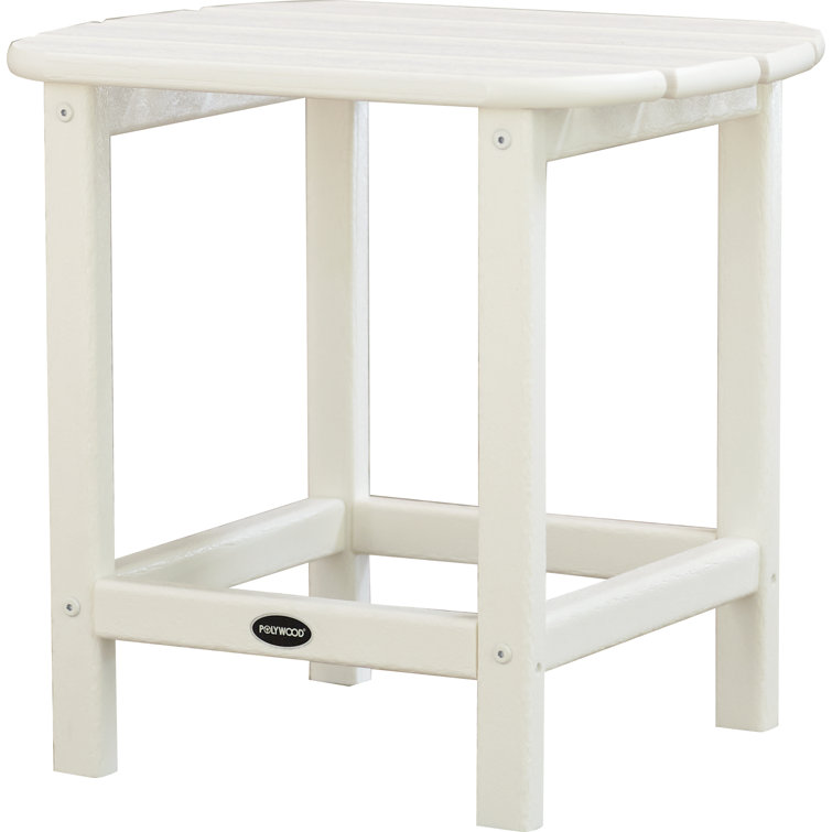 White Recycled Plastic 18" Outdoor Side Table